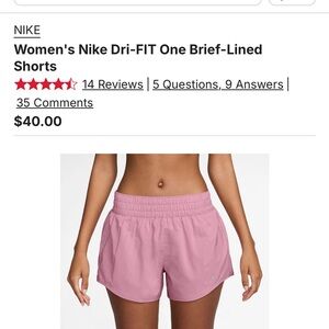 Nike Women's Athletic Pink Shorts